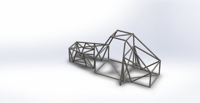 3D model of Tubular Space Frame Chassis Design
