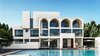 Minimalist Modern White Villa Exterior 3D Rendering design by Vinne