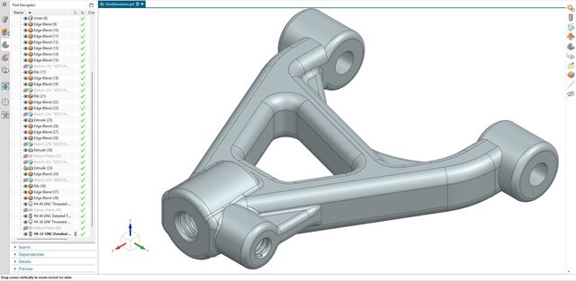 3D model of 07. Front Lower Control Arm (A-Arm)
