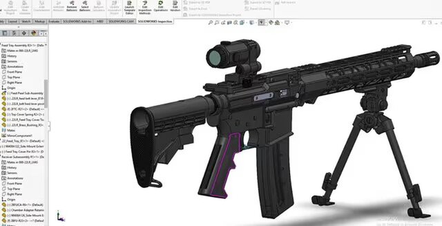 .22LR Belt-fed LMG based on AR-15