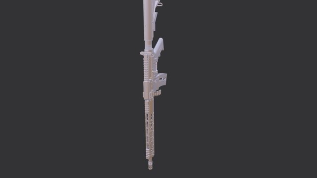 3D model of .22LR Belt-fed LMG based on AR-15