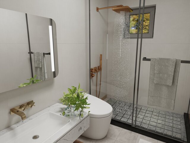 3D model of Modern 3-Bedroom House | Interior & Exterior 3D Visualization