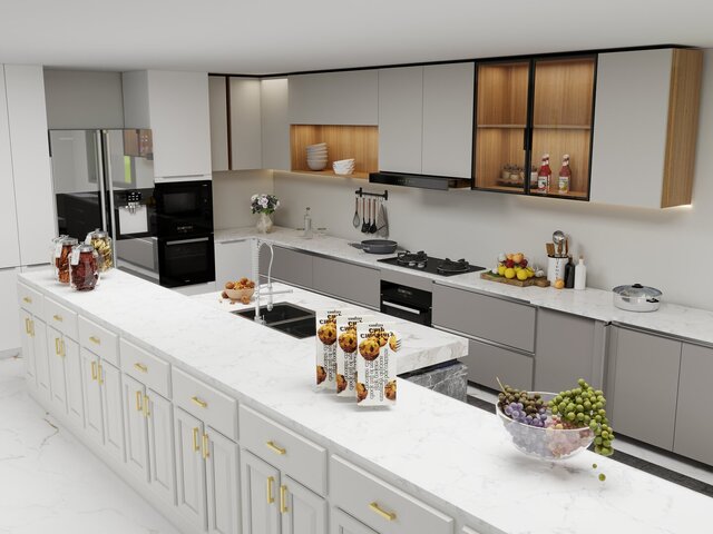 3D model of Modern 3-Bedroom House | Interior & Exterior 3D Visualization