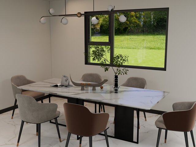 3D model of Modern 3-Bedroom House | Interior & Exterior 3D Visualization