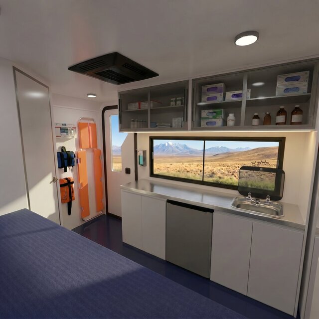 3D model of IVECO Daily – Mobile Health & Education Unit
