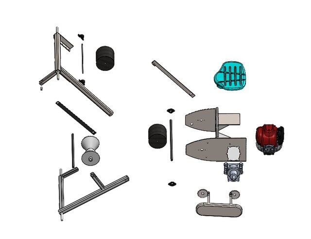 3D model of Motorized Date Palm Climbing Machine