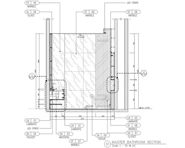 Bathroom Construction Details & Interior CAD Drawings – image 4 of 9