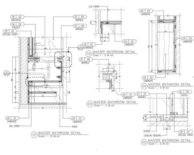 Bathroom Construction Details & Interior CAD Drawings – image 9 of 9