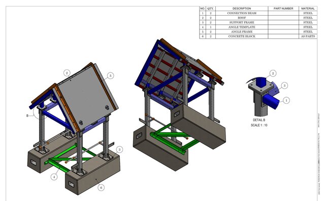3D model of Industrial Pedestrian Shedder