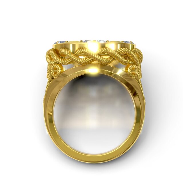 3D model of Coin Bezel Ring for Gold Dollar