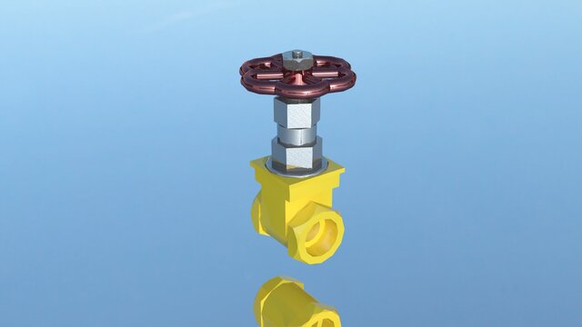 Mechanical Gate Valve - 3D Modelling & 2D Technical Drawing