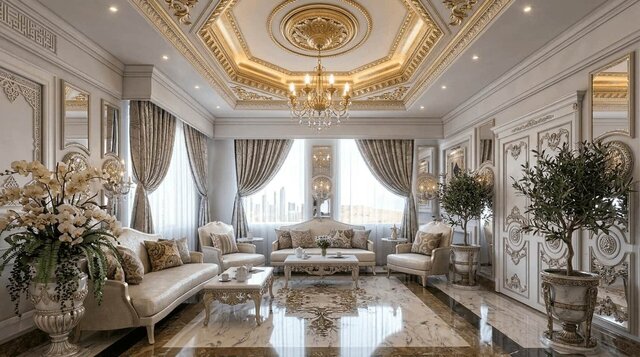 Arabic Villa Interiors – Majlis, Courtyard & Lounges – image 3 of 6