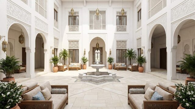 Arabic Villa Interiors – Majlis, Courtyard & Lounges – image 5 of 6