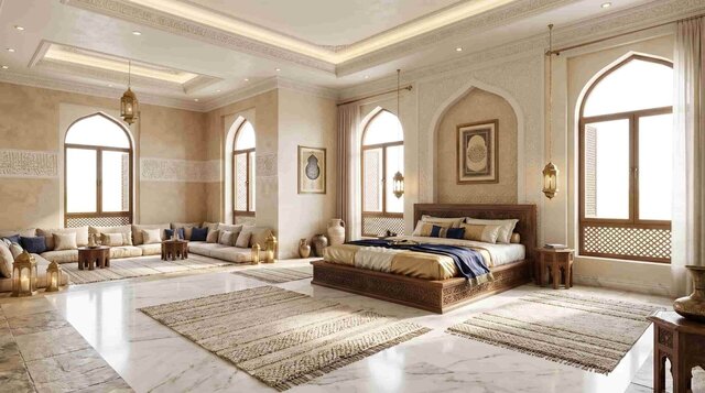 Arabic Villa Interiors – Majlis, Courtyard & Lounges – image 2 of 6