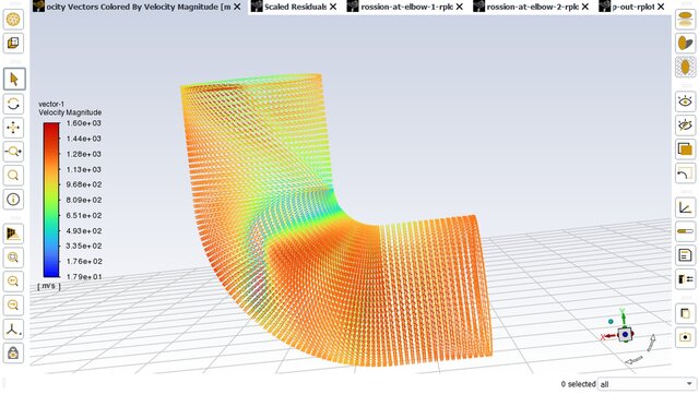 3D model of CFD erosion Analysis of pipe Elbow