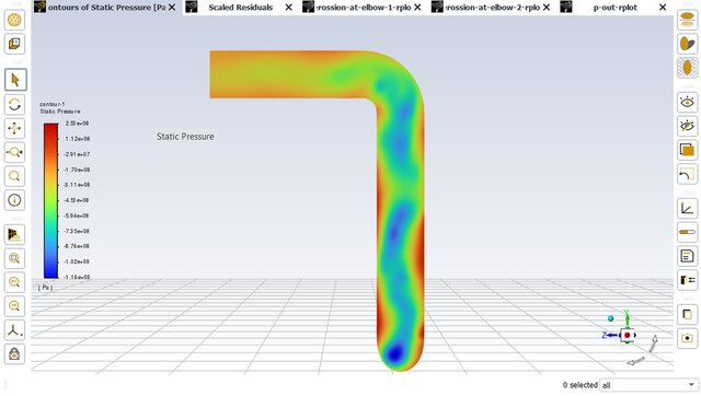 3D model of CFD erosion Analysis of pipe Elbow