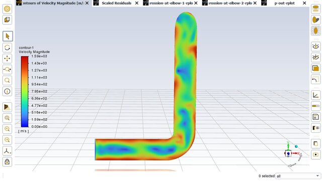 3D model of CFD erosion Analysis of pipe Elbow