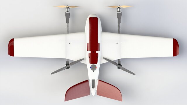 3D model of UAV VTOL Fixedwing With Tilt System