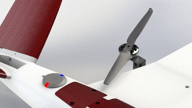 3D model of UAV VTOL Fixedwing With Tilt System