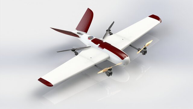 3D model of UAV VTOL Fixedwing With Tilt System