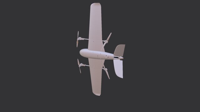 3D model of UAV VTOL Fixedwing With Tilt System