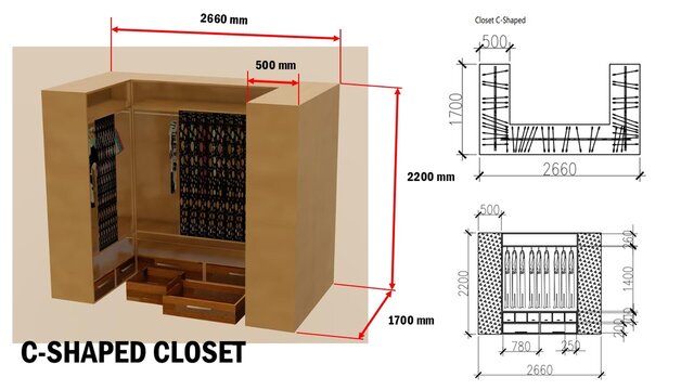 3D model of Customized Cabinets