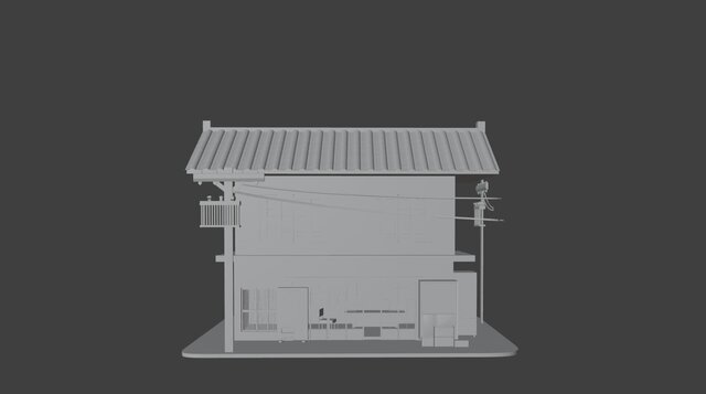 Japanese Street House — 3D Environment