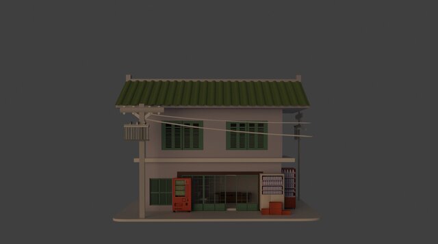 3D model of Japanese Street House — 3D Environment
