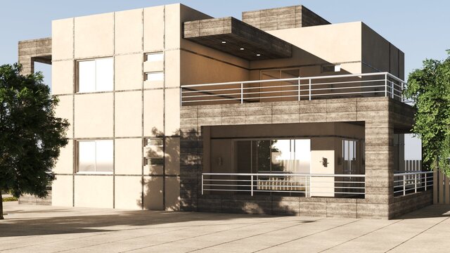 3D model of Modern Luxury Villa Exterior 3D Model