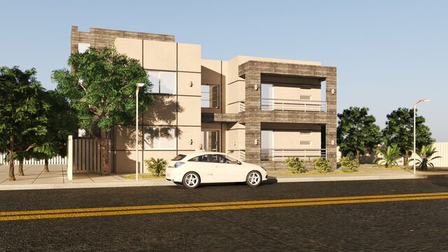 3D model of Modern Luxury Villa Exterior 3D Model