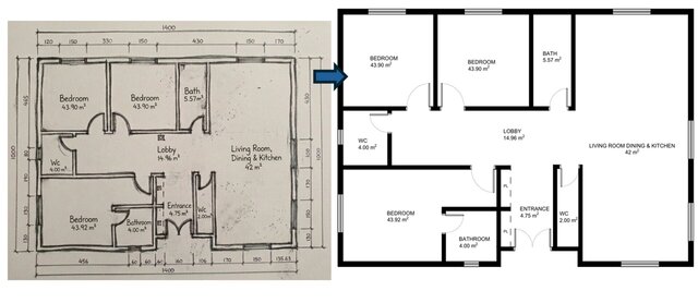 3D model of PDF/Sketch to CAD Conversion