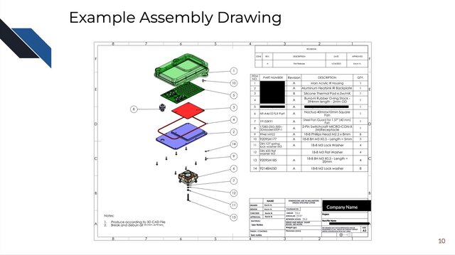 Example Assembly Drawing