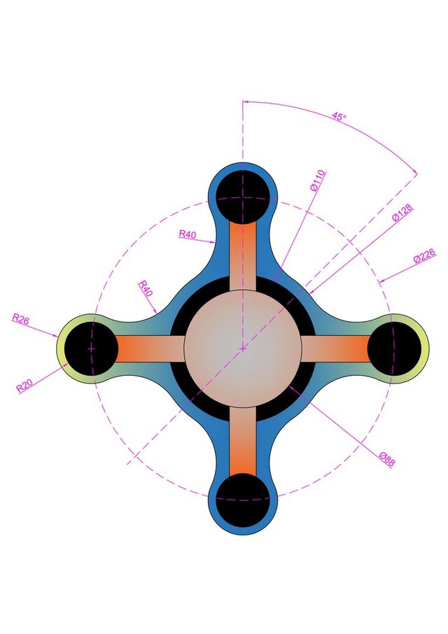 3D model of Mechanical Components 2D CAD Drafting Portfolio