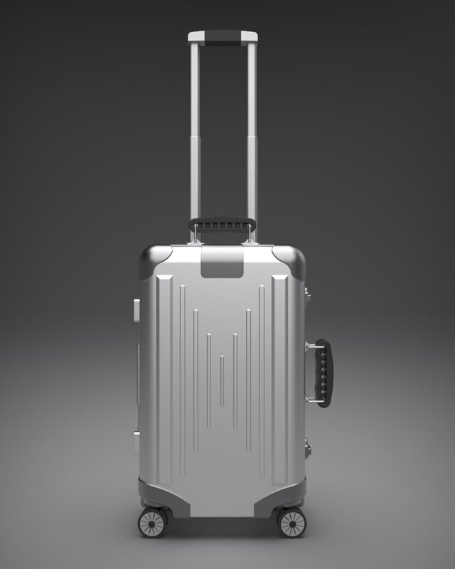 3D model of Customized Aluminium Suit Case