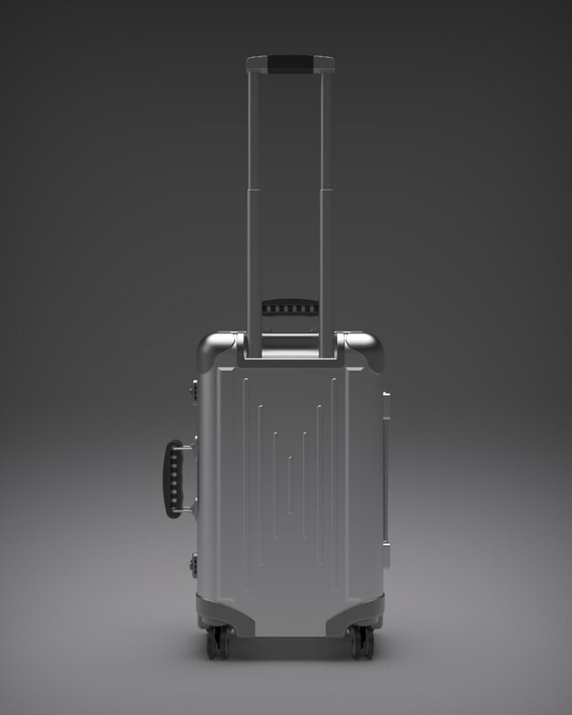 3D model of Customized Aluminium Suit Case
