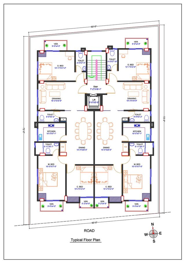 Floor plan in Autocad