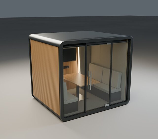 Modern Acoustic Meeting Pod – 3D Concept Design