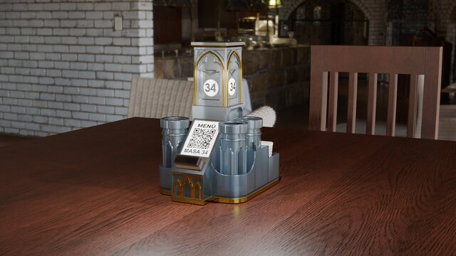 Acrylic Restaurant Table Organizer & Condiment Holder – image 4 of 12