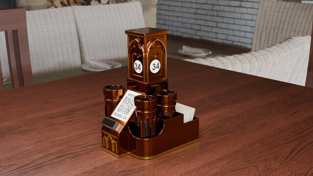 Acrylic Restaurant Table Organizer & Condiment Holder – image 3 of 12
