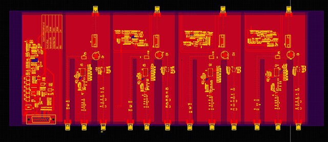 3D model of 5G RF Front-End 6-Layer Multilayer PCB Design