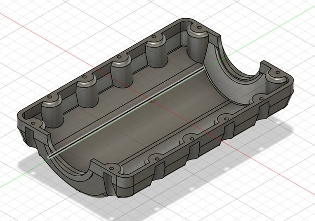 3D model of V6 Engine Oil Pan — CAD Modeling & Assembly Integration