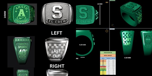 3D model of Custom 3D CAD design work and Sculpting work in Rings, Pendants, Bracelet, Neclace, Grillz, etc.