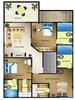 2D Colored Floor Plan Presentation for Real Estate & Marketing design by tugcekislali