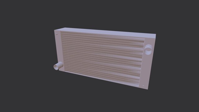 3D model of Terex TG200 motor grader radiator: reverse engineering
