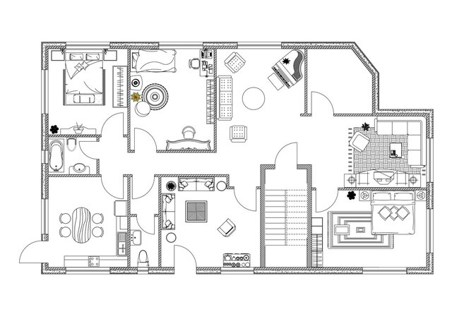 Residential Floor Plan and Section – Academic Project – image 2 of 2