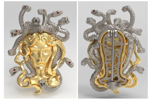 The Medusa Gorgon Brooch