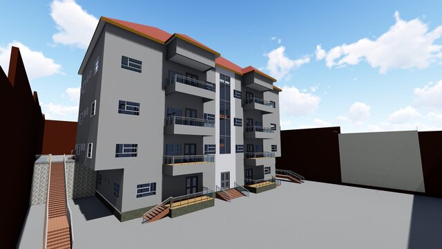 3D model of residential building