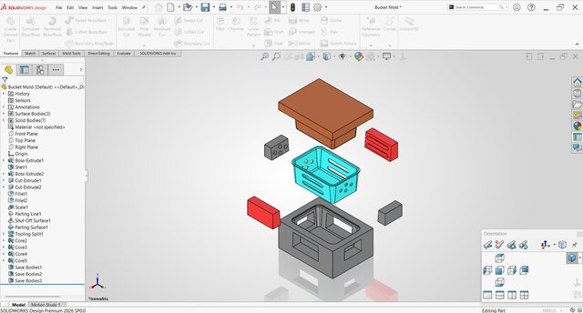 Industrial 3D CAD Modeling in Solidworks