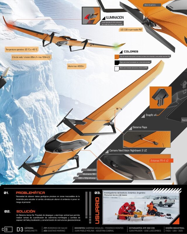3D model of VTOL Antarctic Research Drone – INVAP