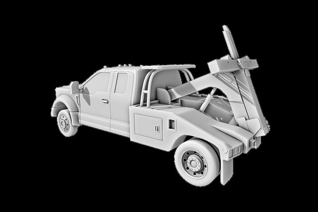 Tow Truck 3D Model – Hard Surface Vehicle Modeling
